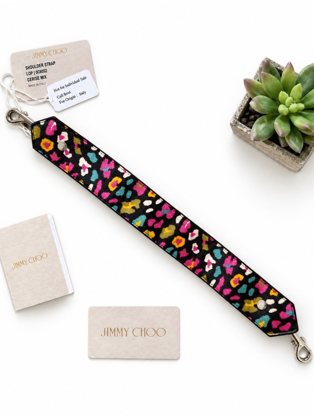 JIMMY CHOO - Colorful Leopard Print Pony Bag Shoulder Strap - Picture 2 of 15